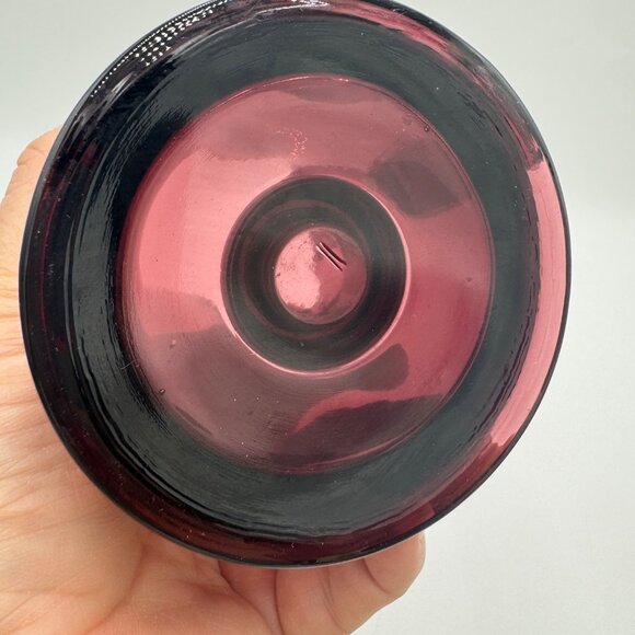 Le Smith Amethyst Glass Taper Candle Holder Mid century Modern MCM - Picture 10 of 12